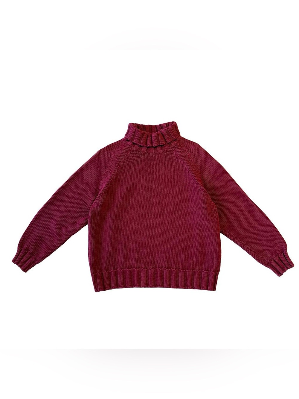 VTG Liz Claiborne Chunky Knit Women's Burgundy Oversized Sweater Size XL